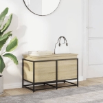 Contenitore con Coperchio Rovere Sonoma 80x40x51,5cm Truciolato