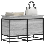 Contenitore con Coperchio Grigio Sonoma 80x40x51,5cm Truciolato