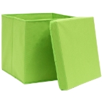 Contenitori con Coperchi 10 pz 28x28x28 cm Verde