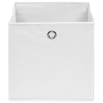 Contenitori 4 pz in Tessuto non Tessuto 28x28x28 cm Bianco