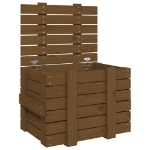 Contenitore Portaoggetti Ambra 58x40,5x42cm Legno Massello Pino