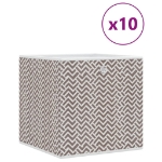Scatole Portaoggetti 10 pz 32x32x32 cm Tessuto non Tessuto