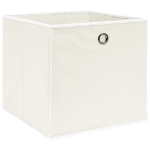 Scatole Portaoggetti 10pz Bianche 32x32x32 cm Tessuto
