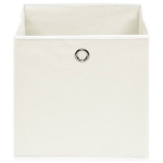 Scatole Portaoggetti 10pz Bianche 32x32x32 cm Tessuto