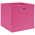 Scatole Portaoggetti 10 pz Rosa 32x32x32 cm Tessuto