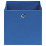 Scatole Portaoggetti con Coperchi 10pz Blu 32x32x32 cm Tessuto