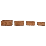 Set Cestini Impilabili 4 pz Marroni in Salice