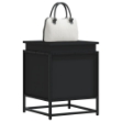 Contenitore con Coperchio Nero 40x40x51,5 cm in Truciolato