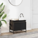 Contenitore con Coperchio Nero 60x40x51,5 cm in Truciolato