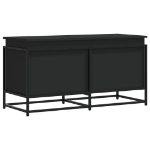 Contenitore con Coperchio Nero 100x40x51,5 cm in Truciolato
