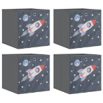 Scatole Portaoggetti 4 pz Grigio 32x32x32cm Tessuto non Tessuto