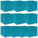 Scatole Portaoggetti 10pz Azzurre 32x32x32 cm Tessuto