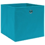 Scatole Portaoggetti 10pz Azzurre 32x32x32 cm Tessuto