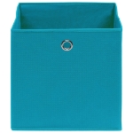 Scatole Portaoggetti 10pz Azzurre 32x32x32 cm Tessuto