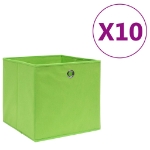 Contenitori 10 pz in Tessuto non Tessuto 28x28x28 cm Verde