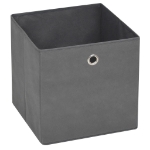 Contenitori 10 pz in Tessuto non Tessuto 28x28x28 cm Grigio