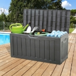 Contenitore Portaoggetti Nero 118x53x57 cm in Polipropilene
