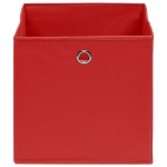 Scatole Portaoggetti 10pz Rosse 32x32x32 cm Tessuto