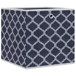 Scatole Portaoggetti 10 pz Blu 32x32x32cm Tessuto non Tessuto
