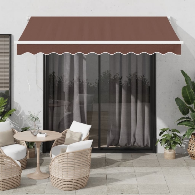 Tenda Sole Retrattile Manuale 300x250 cm Marrone