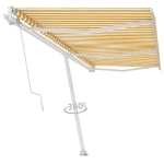 Tenda da Sole Autoportante Automatica 600x350 cm Gialla Bianca