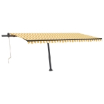 Tenda da Sole Autoportante Automatica 500x350 cm Gialla Bianca