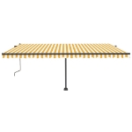 Tenda da Sole Autoportante Automatica 500x350 cm Gialla Bianca