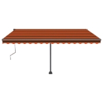 Tenda Automatica Sensore Vento e LED 400x350 cm Arancio Marrone