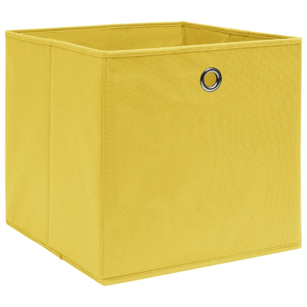 325225 Storage Boxes 10 pcs Non-woven Fabric 28x28x28 cm Yellow