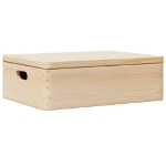 Scatola in Legno con Coperchio&Manici 40x30x13 cm Legno di Pino