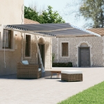 Tenda Retrattile Automatica 500x300 cm Arancione Marrone