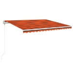 Tenda Automatica Sensore Vento e LED 450x350 cm Arancio Marrone
