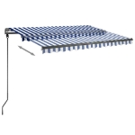 Tenda da Sole Automatica Autoportante 300x250 cm Blu e Bianca
