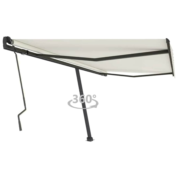 Tenda Sole Retrattile Manuale Autoportante 400x300 cm Crema