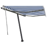 Tenda da Sole Manuale Autoportante 350x250 cm Blu/Bianca