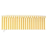 Tenda Sole Retrattile Manuale con Parasole 4x3m Gialla Bianca