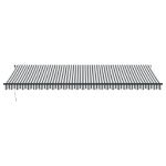 Tenda Sole Retrattile Manuale LED Antracite e Bianco 600x350 cm