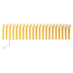 Tenda Retrattile Automatica con Parasole 6x3m Gialla Bianca