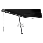 Tenda Sole Retrattile Automatica con Palo 400x300 cm Antracite