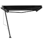 Tenda Sole Retrattile Automatica con Palo 400x300 cm Antracite