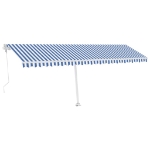 Tenda da Sole Autoportante Automatica 600x350 cm Blu Bianca