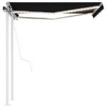 Tenda Automatica con Sensore Vento e LED 3x2,5 m Antracite