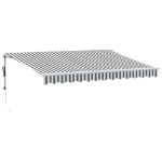 Tenda Retrattile Automatica Antracite e Bianco 350x250 cm