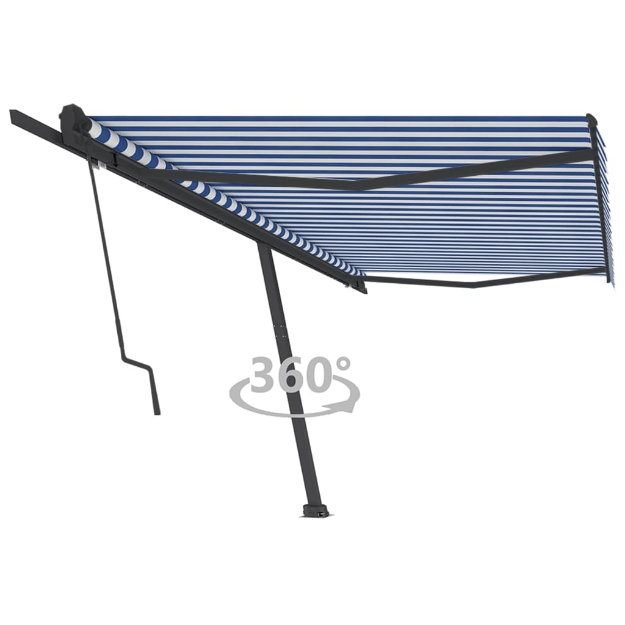 Tenda Retrattile Automatica con Palo 500x350 cm Arancio Marrone