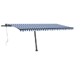 Tenda Retrattile Automatica con Palo 500x350 cm Arancio Marrone