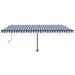 Tenda Retrattile Automatica con Palo 500x350 cm Arancio Marrone