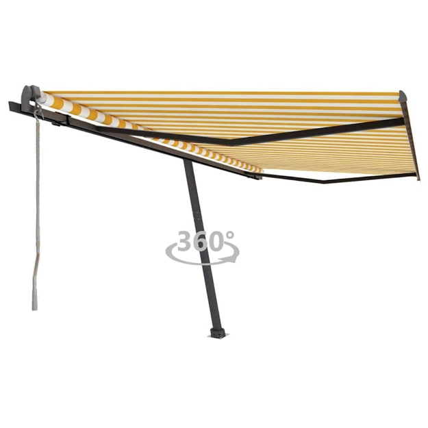 Tenda da Sole Autoportante Automatica 400x300 cm Gialla Bianca