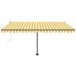 Tenda da Sole Autoportante Automatica 400x300 cm Gialla Bianca