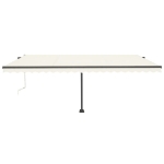 Tenda Automatica con Sensore Vento e LED 500x300 cm Crema