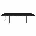 Tenda da Sole Automatica con Sensore Vento e LED 6x3m Antracite